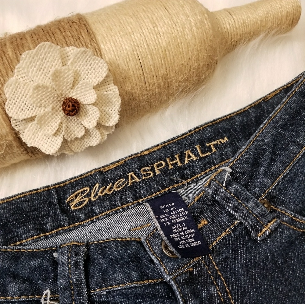 🌻🌺🌻BLUE ASPHALT CUFFED ANKLE SKINNY JEANS!! - Picture 3 of 4